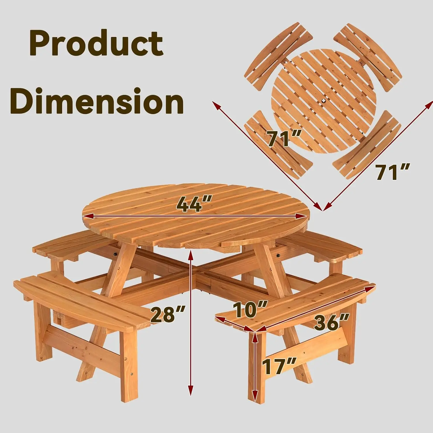 Tavolo da picnic in legno per  - Outdoor Camping Usa recensione e prezzo