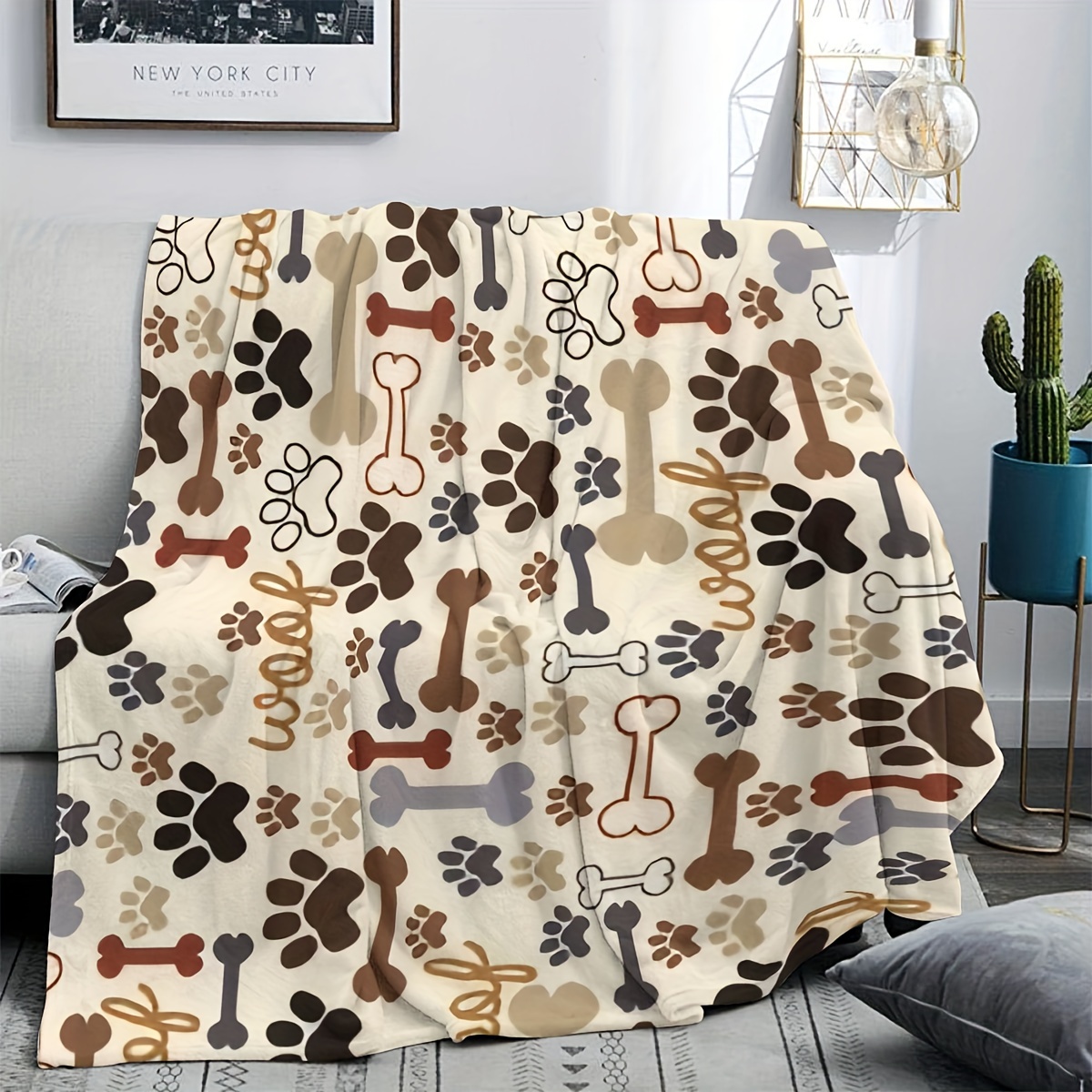 1 coperta in pile con motivo d - Outdoor Camping Dog Bed recensione e prezzo