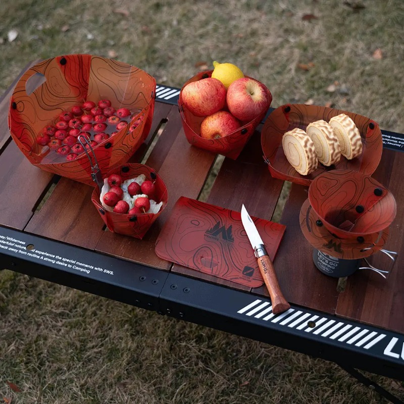 Stoviglie da campeggio pieghev - Outdoor Camping Dining Set recensione e prezzo